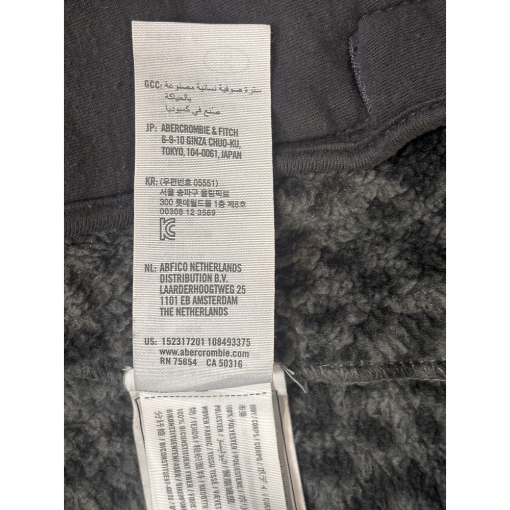 Abercrombie Fitch Leopard Fleece Cheetah Jacket Women M Gray Quilted Super Cozy - Picture 12 of 15